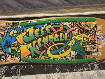 Selling with online payment: Original 80's Jeff Kendall Santa Cruz Graffiti Skateboard