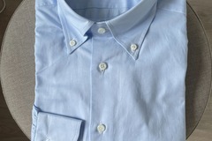 Selling with online payment: [EU] NWT Cavour Sartoria handmade blue OCBD shirt, size 15.5