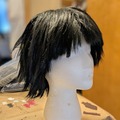 Selling with online payment: Short thick layered black wig