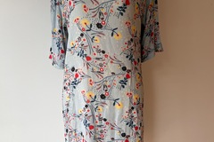 Selling: Pale Blue Floral Shirt Dress: Size XS