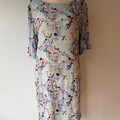 Selling: Pale Blue Floral Shirt Dress: Size XS