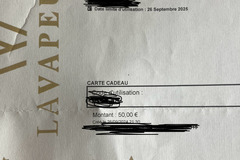 Vente: Carte cadeau La Vapeur - Dijon (50€)