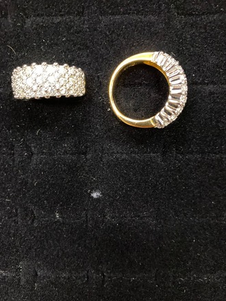 20 pcs-Stunning Cubic Zirconia Rings-14kt Goldtone-$5 ea