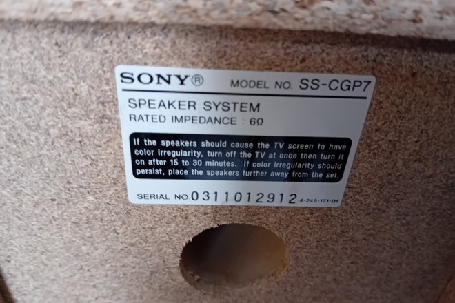 Enceintes SONY SS - CGP7