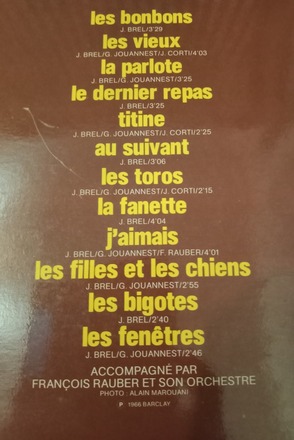 Disque vinyle 33 T Jacques BREL "Les vieux" - Barclay