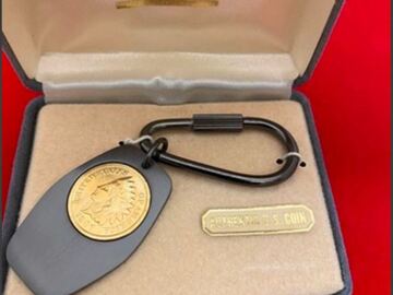 Bulk Lots: 24 pcs--Vintage Indian Penny Keychain Jewelry-boxed-REDUCED-$3.99