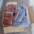Bulk Lots: 100 pcs Foldover Clutch - Buffalo Check w Faux Brown leather
