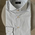 Selling with online payment: [EU] NWT Cavour Sartoria handmade grey striped shirt, size 15.5