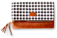 Bulk Lots: 100pc Liqudation Foldover Clutch; Buffalo ck w Faux Brown leather