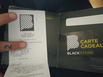 Vente: Carte cadeau Blackstore (50€)