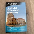 Vente: Coffret Wonderbox "3 jours d’escapade en Europe" (99,90€)