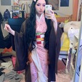 Selling with online payment: Nezuko Demon Slayer DokiDoki SR Cosplay + Shoes + Wig