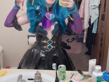 Selling with online payment: Hatsune Miku Devil Noodle Topper Cosplay/Wig