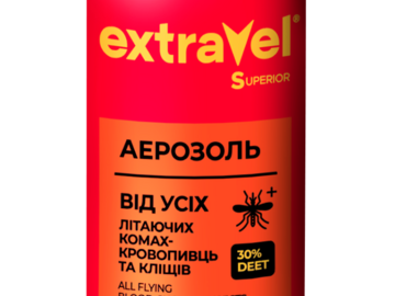 Виробники: Extravel Аерозоль репелентний від комах та кліщів, 100 мл