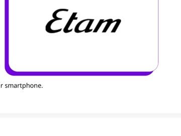 Vente: Bon d’achat Etam (50€)