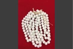 Bulk Lots: 25 lbs--Vintage Japanese Glass Chalkwhite Beads--12mm $4.00 lb