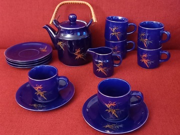 Vente: SERVICE A THE CHINOIS ANCIEN BLEU