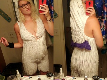 Selling with online payment: Final Fantasy Moogle Romper Crochet M/L