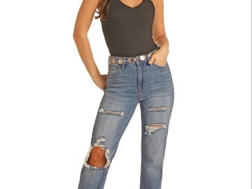 Bulk Lots: 72 Pair Rock & Roll Cowgirl High Rise Slim Boot Cut Jeans 