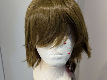 Selling with online payment: Brown/Green Short Epic Cosplay wig