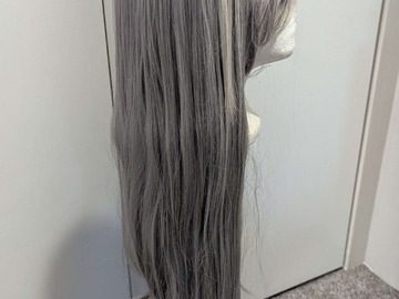 Selling with online payment: Long Silver Wig with White Streak (Yuki iDOLiSH7)