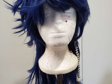 Selling with online payment: Dice Arisugawa Hypnosis Mic Wig (Short Blue Wig with Long Back)