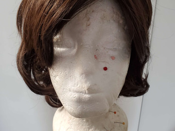 Selling with online payment: Dark Brown Curly Wig
