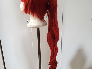 Selling with online payment: Short Red Wig Base + Ponytail Clip