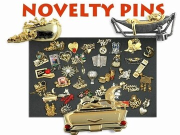 Bulk Lots: 133 pcs--Ladies Novelty Pins--$0.74 pcs