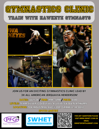 Prairie Fire Gymnastics University of Iowa Clinic