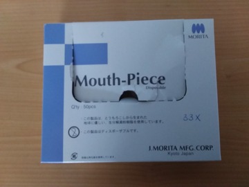 Nieuwe apparatuur: Morita biteblocks, mouthpiece, disposable, 15 euro