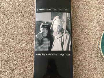 Selling with online payment: Limited edition Andy Roy + GG Allin 8.5 deck 