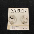 Bulk Lots: 50 pairs-Napier Sterling Silver Finish Hoop Earrings-$1.99 pr