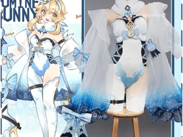 Selling with online payment: Uwowo Genshin Impact Bunny Suit Lumine Fanart Cosplay Size L
