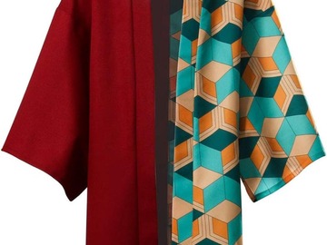Selling with online payment: Giyuu Tomioka Haori Demon Slayer Cosplay Part
