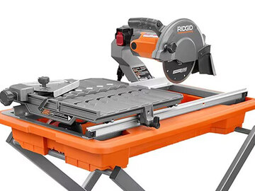 Renting out with online payment: Wet Tile Saw with Stand - RIDGID 9-Amp 7-inch Portable 