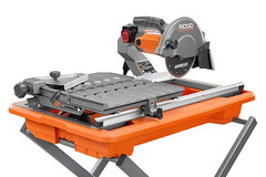 Renting out with online payment: Wet Tile Saw with Stand - RIDGID 9-Amp 7-inch Portable 