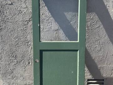 Selling: Half-lite Antique Glass Recessed Panel Door 