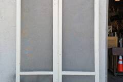 Selling: Vintage 9ft H Redwood Screen French Doors