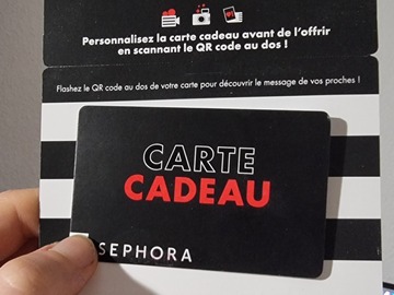 Vente: Carte cadeau Sephora (30€)