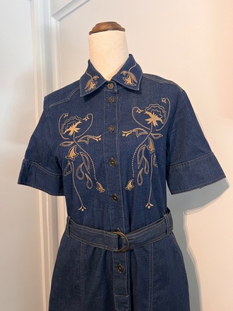 zip through denim dress The Day Blue Mini (S-XL) ALANIE MINI DRESS LILAC lace weddings dresses Learn more at gapinc Size:US 20Plus  / UK 24 / EU 50