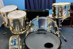 Selling with online payment: 100th Anniversary Ludwig Stainless Steel Drum Set