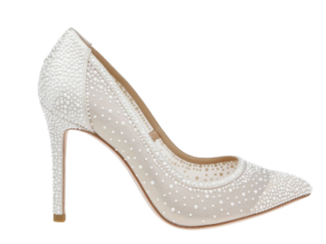 Selling: Harlo Demi - Pointed Toe Pump With Pearls - Ivory
