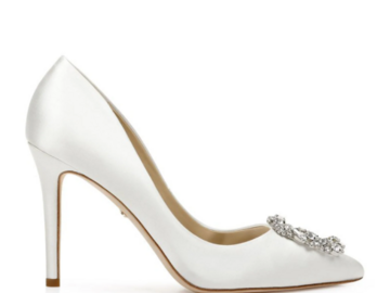 Selling: Badgley Mischka Cher - Crystal Buckle High Heel Stiletto Pump - W
