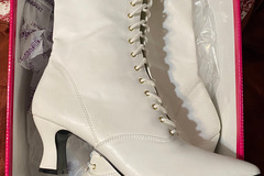 Selling with online payment: White Funtasma Victorian Boots