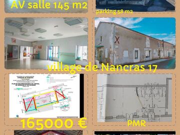 Location avec demande de devis: Salle à Vendre à Nancras Charente-Maritime 