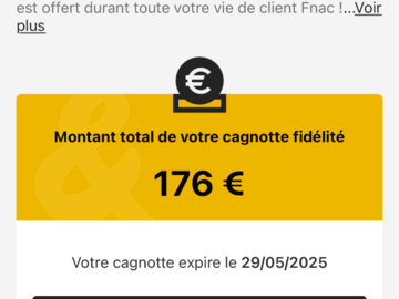 Vente: e-Carte cadeau FNAC & DARTY (176€)