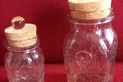 Vente: LOT DE 2 POTS BIOT EN VERRE SOUFFLE
