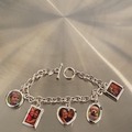 Bulk Lots: 50 pcs-Sterling Silvertone Picture Charm Bracelets-$2 ea