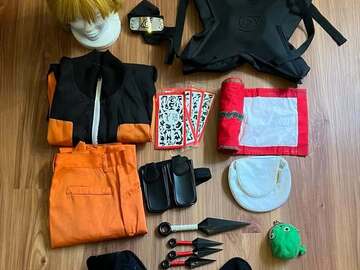 Selling with online payment: Naruto Cosplay with Wig & Accessories